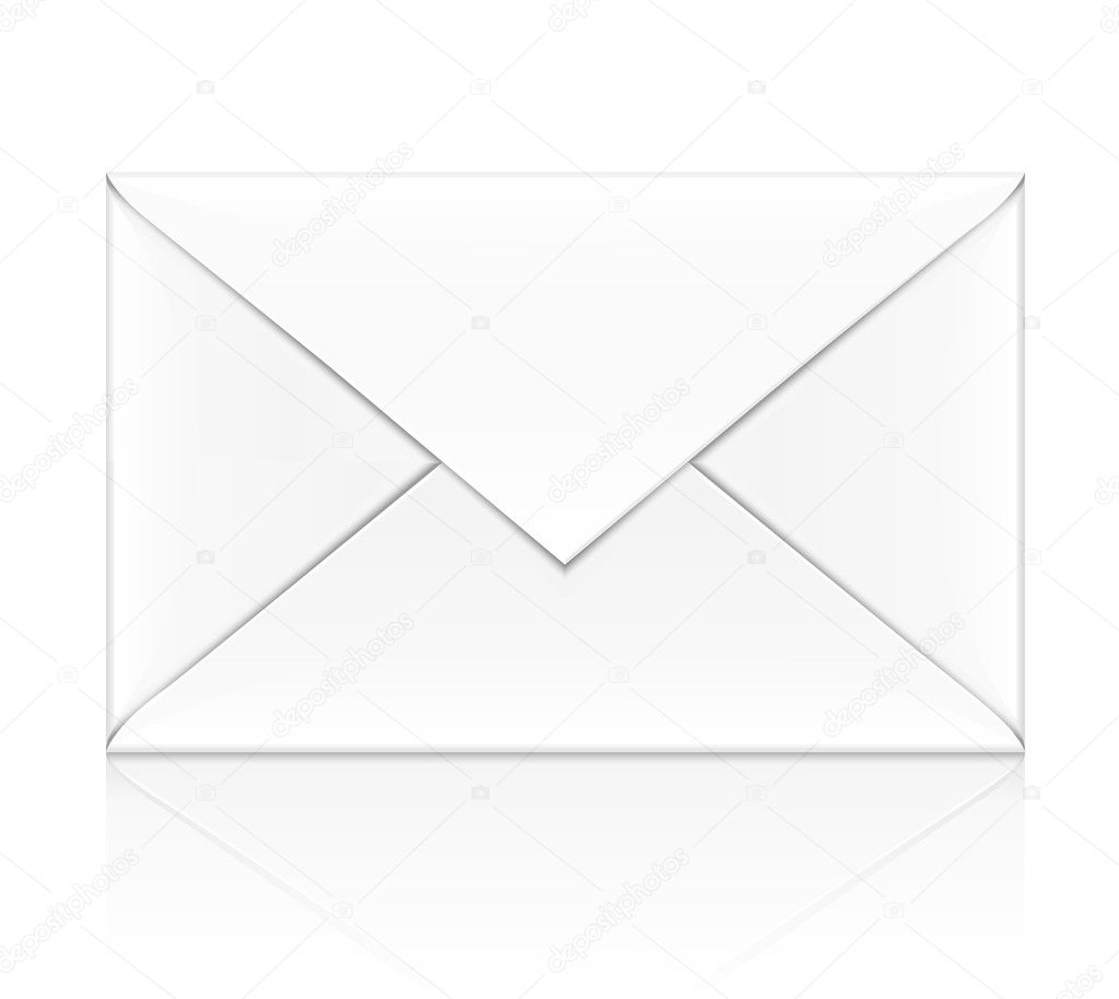 Blank white envelope isolated — Stock Vector © LoopAll #5786293
