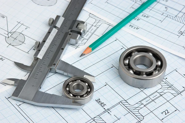 Technical drawing and bearing
