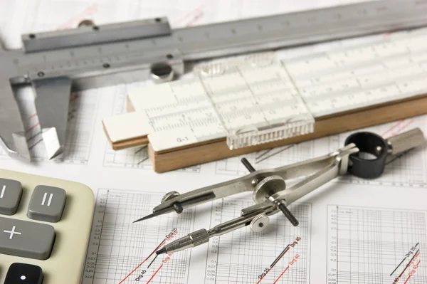 Engineering tools on technical drawing
