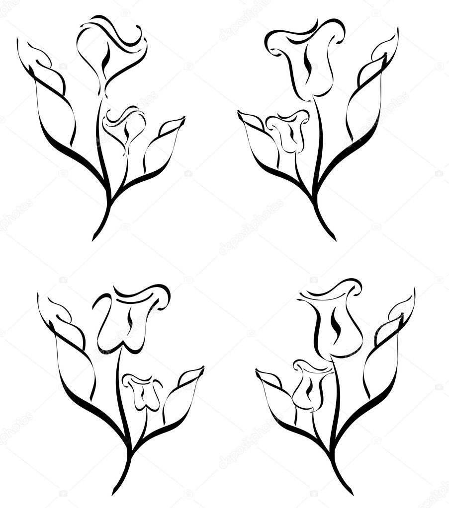 Flower Silhouette Images