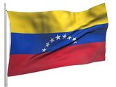 Flying Flag of Venezuela - All Countries — Foto Stock