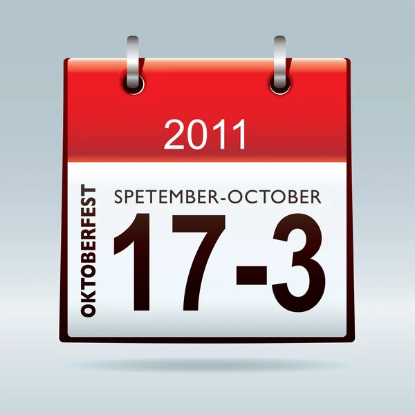calendar icon vector. Oktoberfest calendar icon