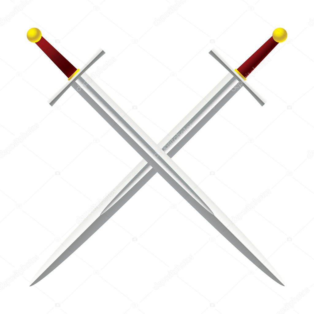 crossed swords vector