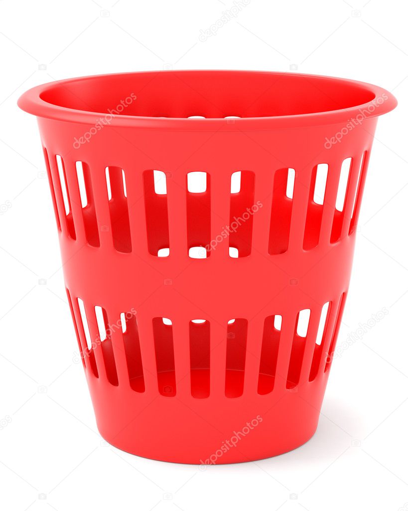 Red Trash Can