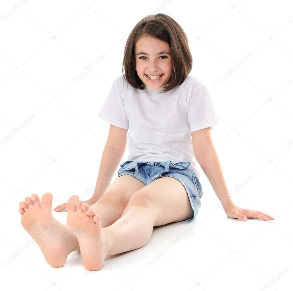 Girl sitting on a floor — Stock Photo © Valeriy_Al#6136141