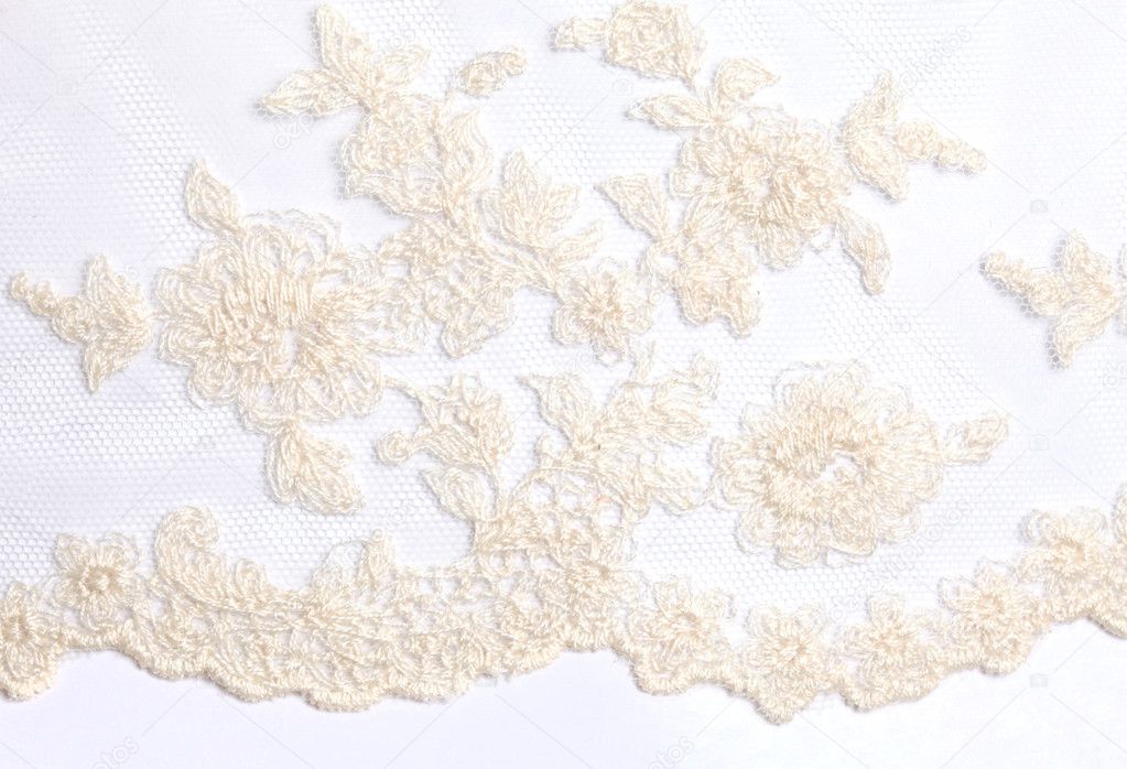 White lace macro background texture