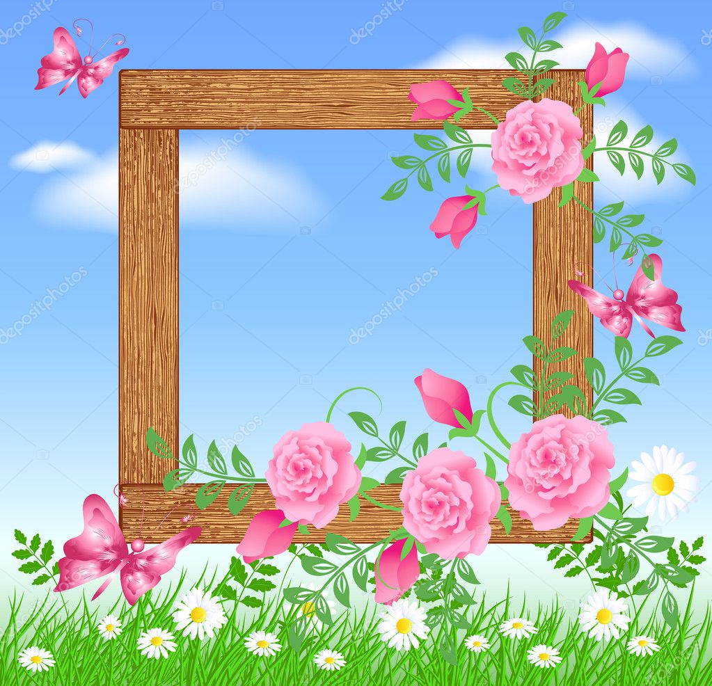 Butterfly Frame Stock Vector 50567284 : Shutterstock