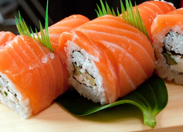 Japanese sushi Roll made of Smoked fish