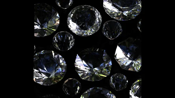 Set of round diamond isolated. Gemstone