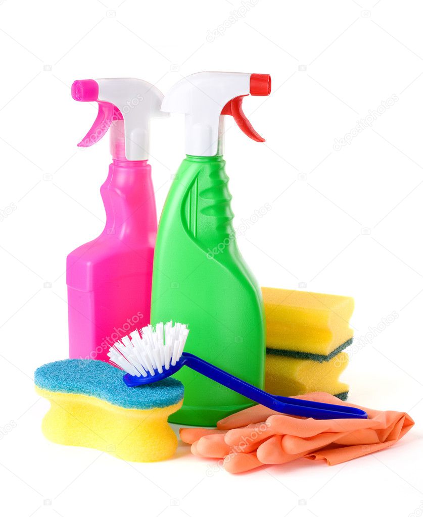 different cleaning materials