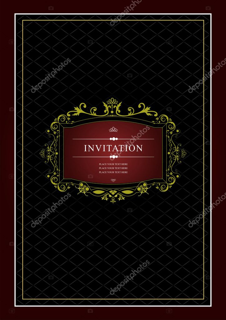 Invitation vintage card Wedding or Valentine s Day Vector illustration