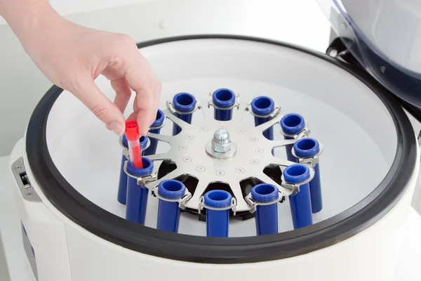 Blood centrifuge in medical clinic