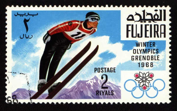 Postage stamp from Fujeira, Winter Olympic Games in Grenoble 1968