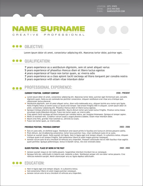 Clean professional resume layout template