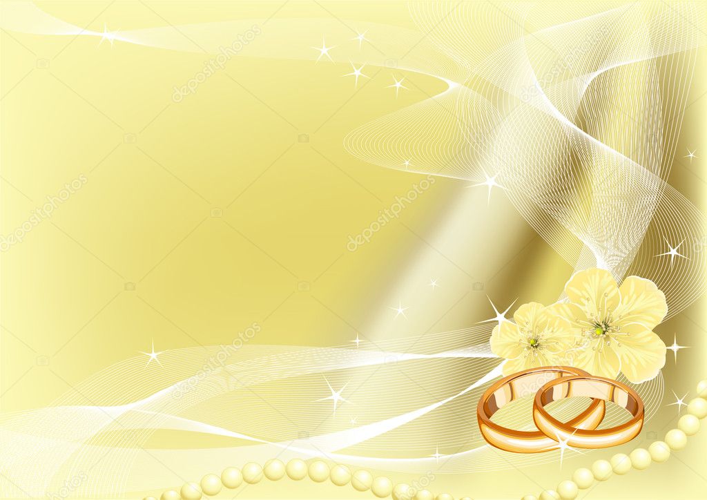 Illustrations of beautiful Wedding Rings Background wedding ring background