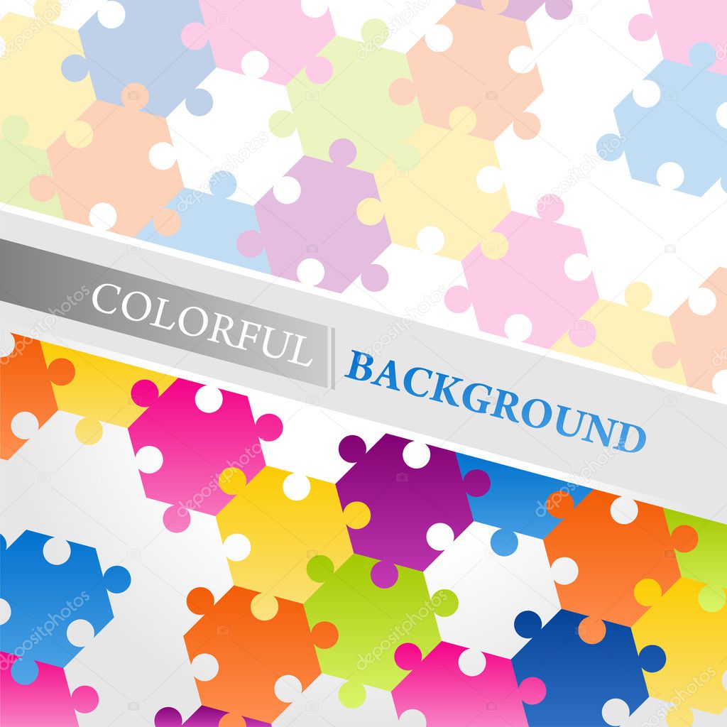 Abstract Background Vector Colorful Puzzle Stock Vector Extezy