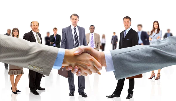 Business shaking hands