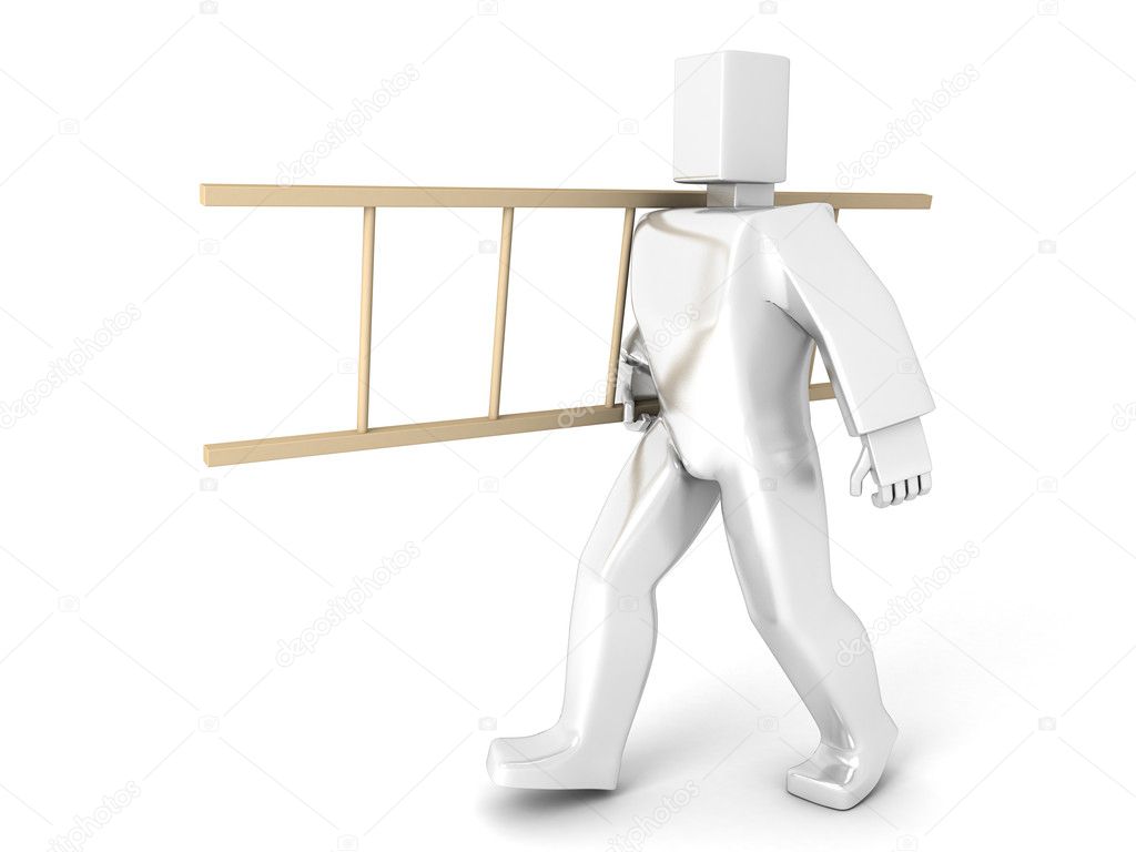 Man In Ladder