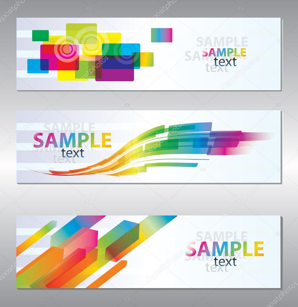Set of header design stock illustration Set of header design stock illustration