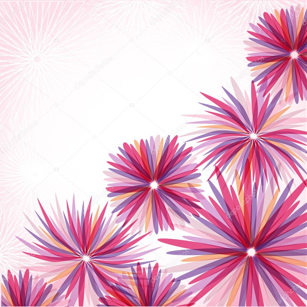 Abstract Pink Flowers