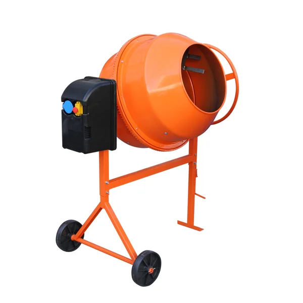 Orange Concrete mixer