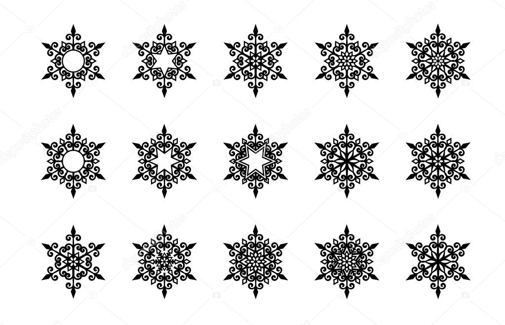 Black Snowflakes