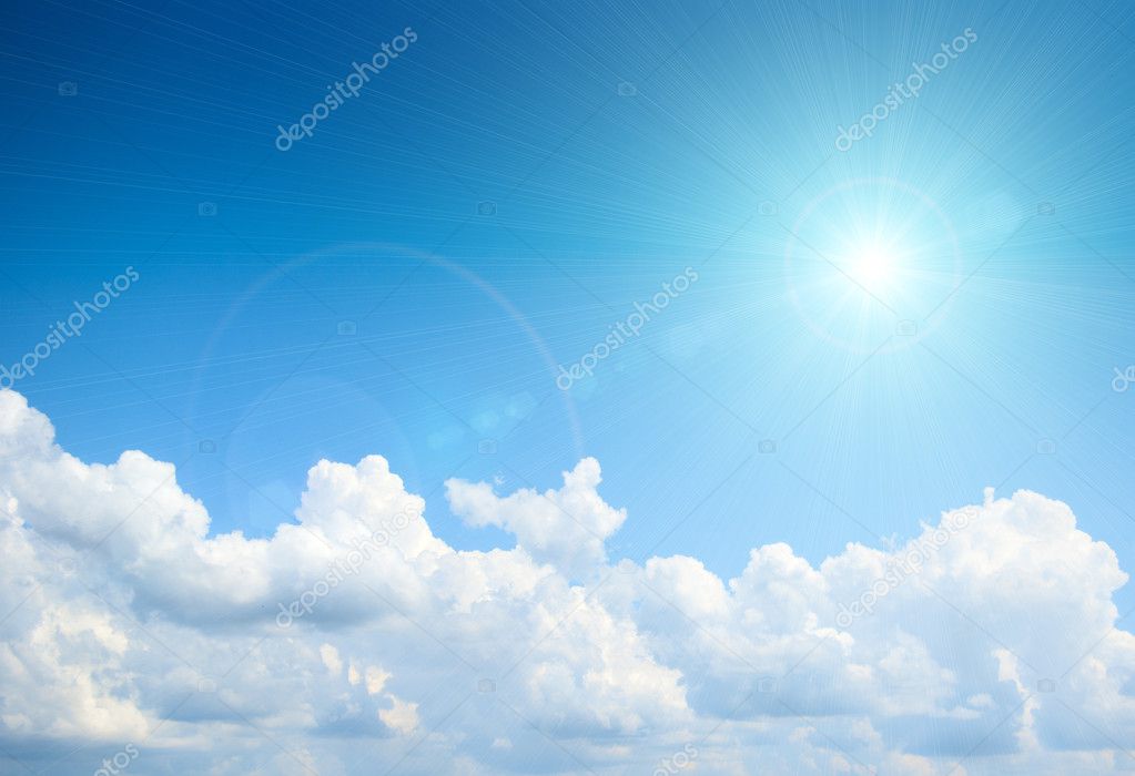 blue sun background