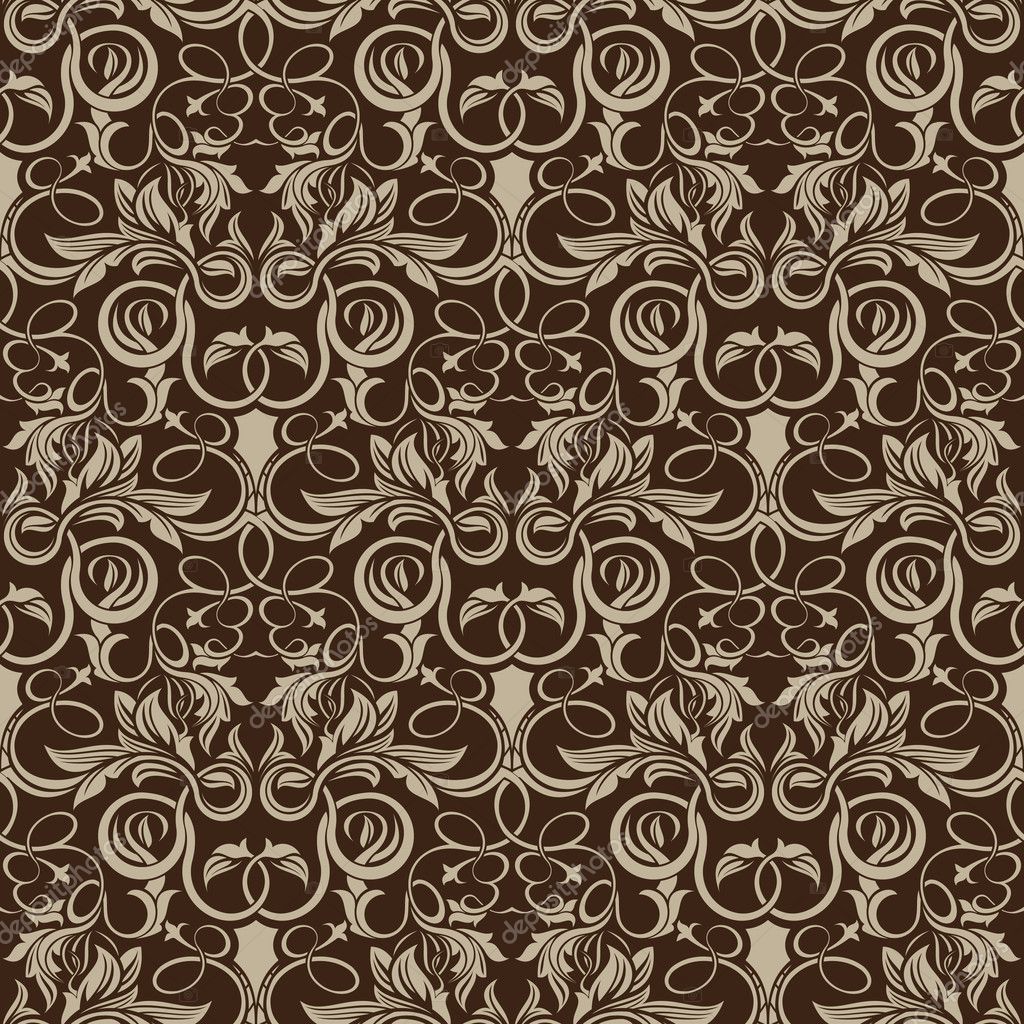 Brown seamless wallpaper pattern — Stock Vector #5475159