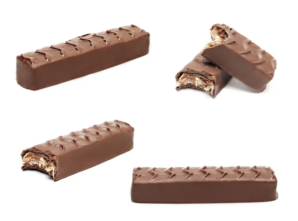 Chocolate bars set isolated