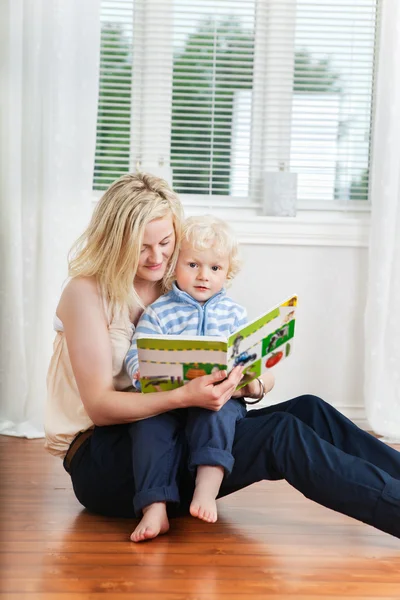 Mother and Child Reading a Book