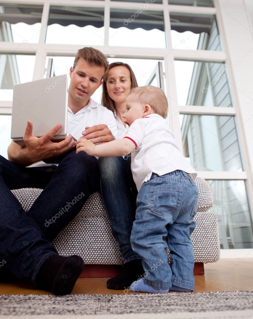 Family With Computer