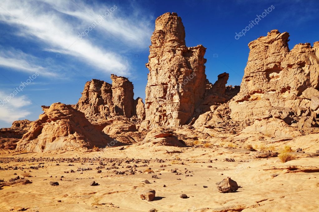 Deserto do Saara Tassili N Ajjer Argélia Fotografias de Stock