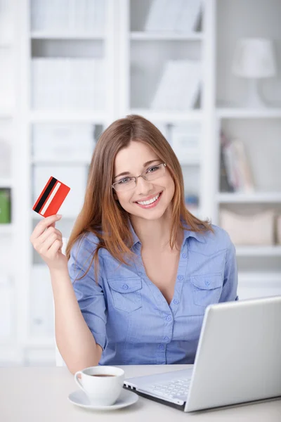 Woman wiht credit card