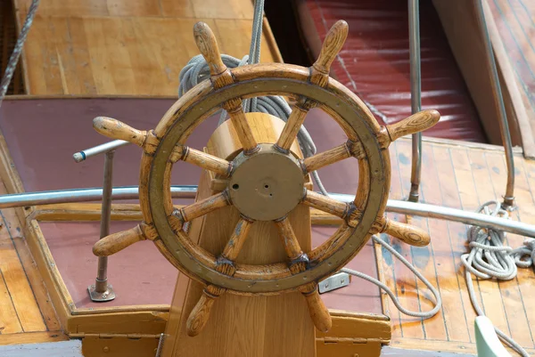 Old boat steering wheel