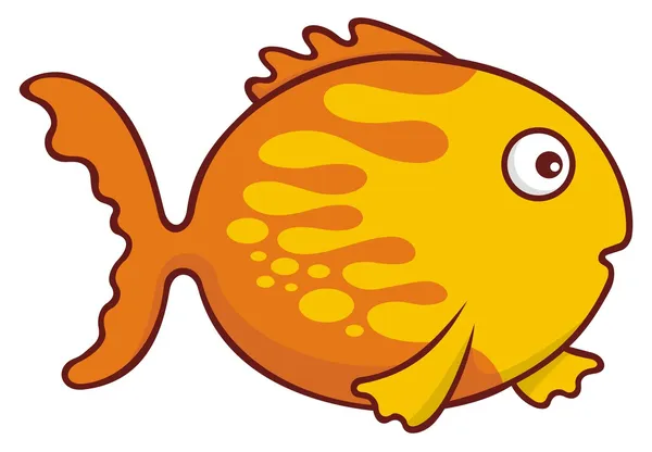 happy goldfish cartoon. Stock Vector: Goldfish cartoon