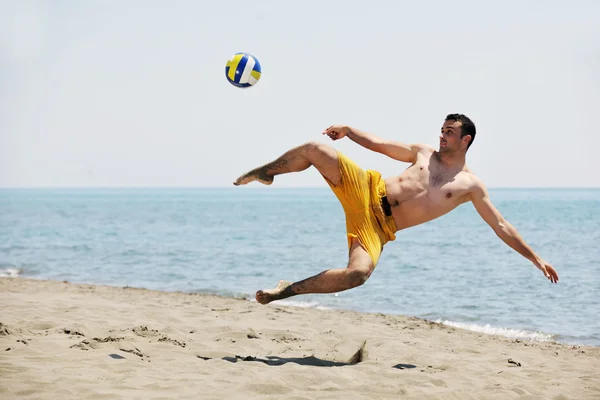 Male beach volleyball game player