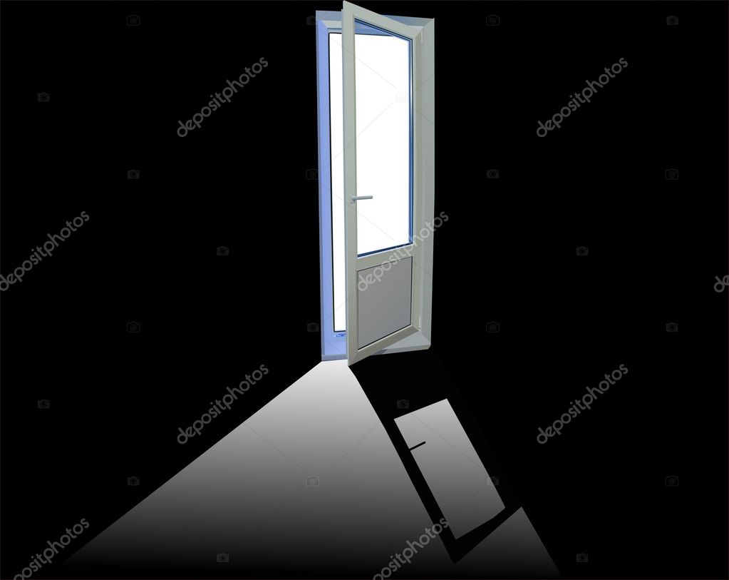 Open White Door