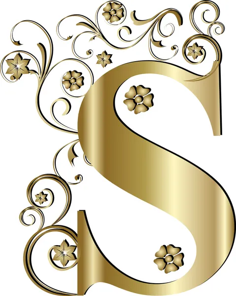 Letter S Gold