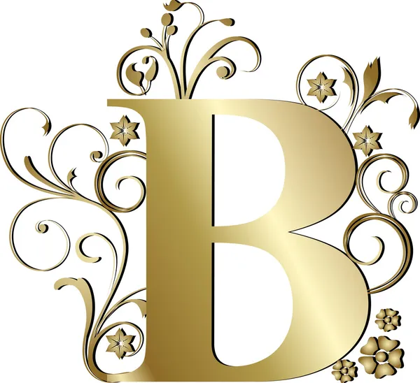 Capital Letter B Gold — Stock Vector © Pdesign #6058357