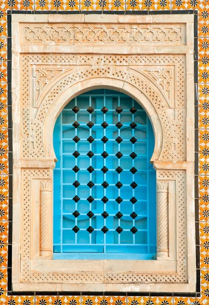 Decorated arabic style house window, Tunisia, Africa