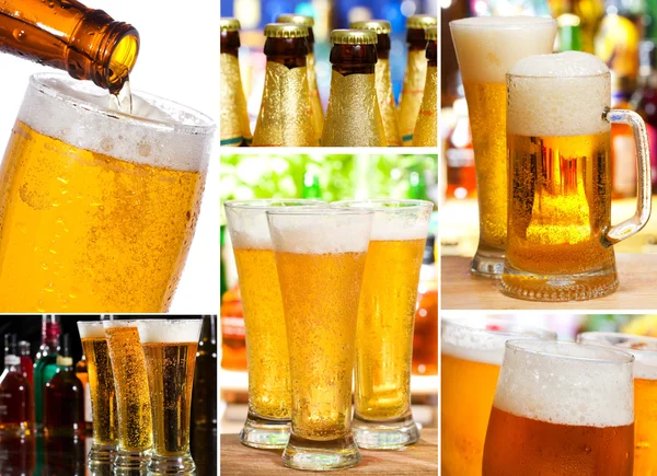 Set with different glasses of beer — Stock Photo #6522421