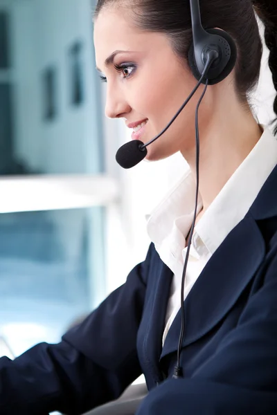 Woman with headset
