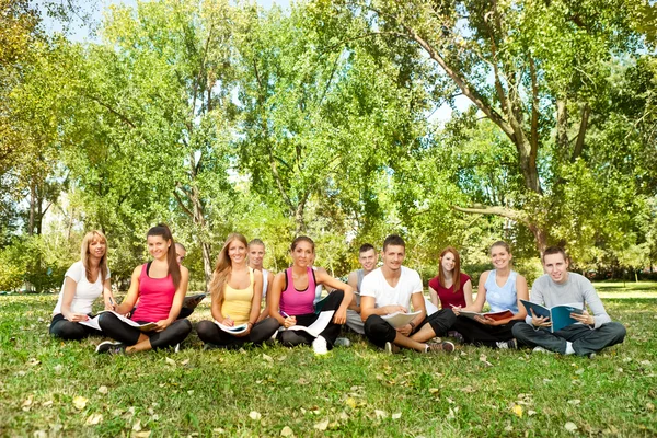 Students in park
