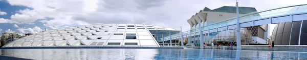 The Royal Library of Alexandria in Alexandria, Egypt. Panorama