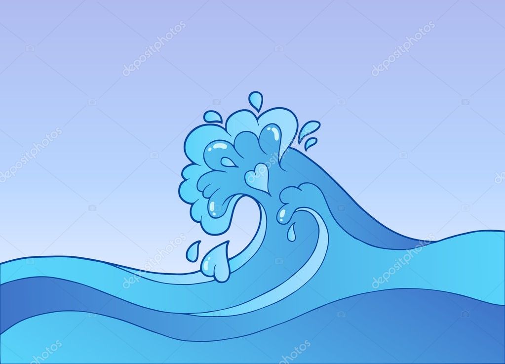 Cartoon Big Wave