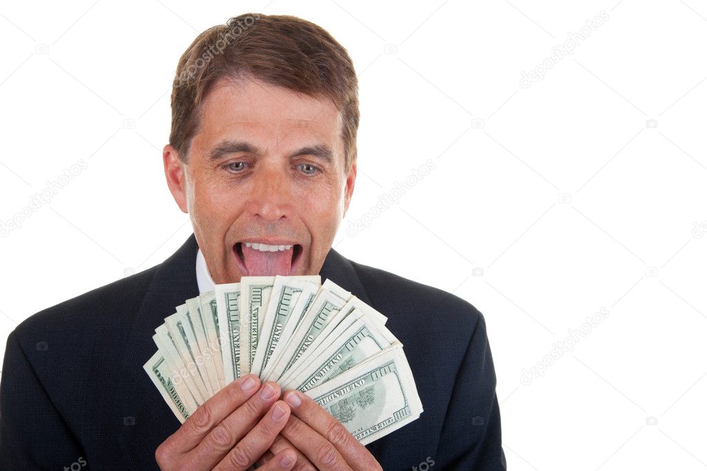 Greedy Business Man — Stock Photo © nstanev #6636859