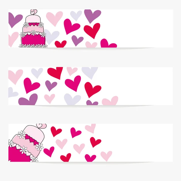 Valentine or wedding banners by Justyna Pszczolka Stock Vector
