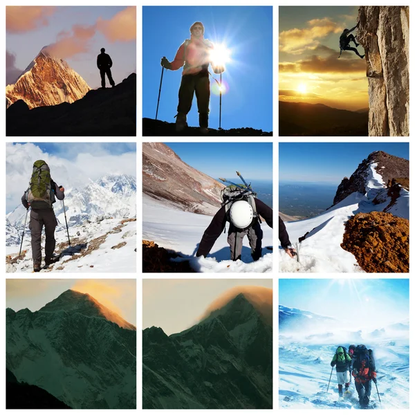 Extreme climbing collage