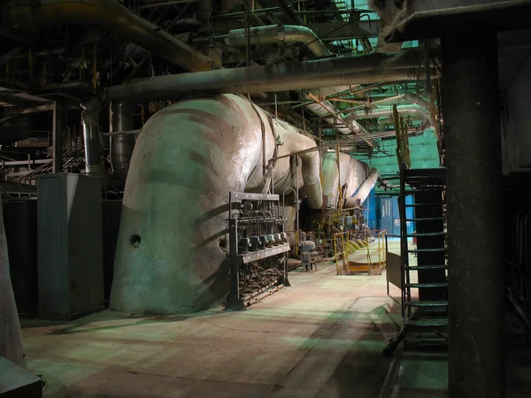 Pipes, tubes, machinery and steam turbine at power plant