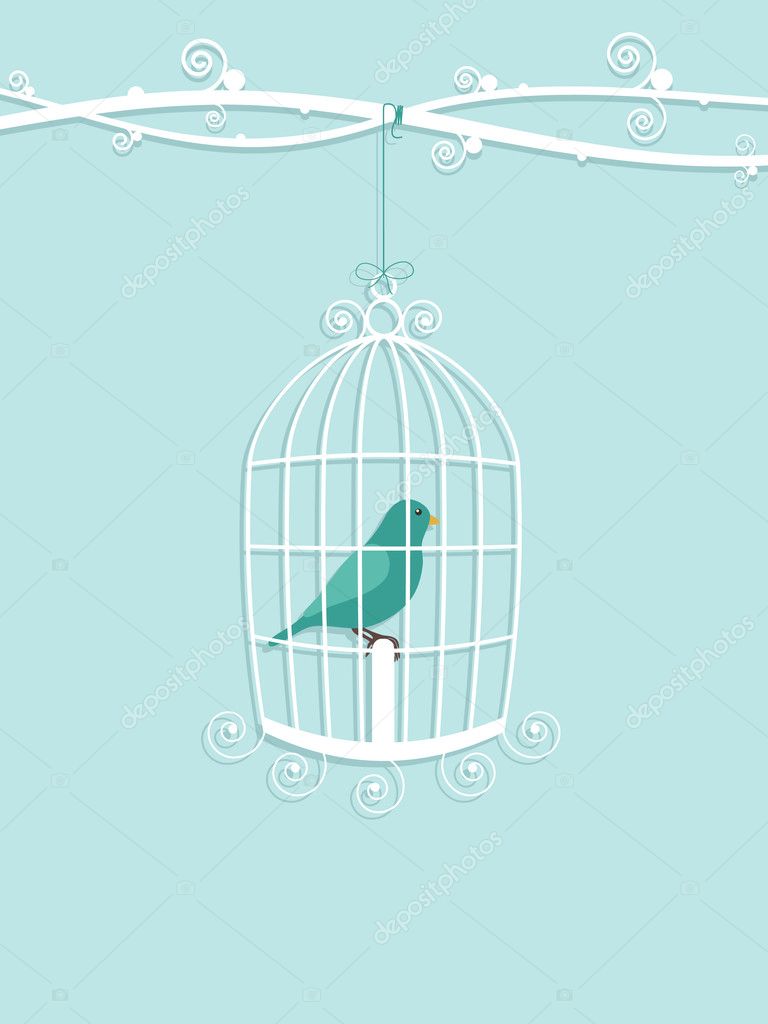 Blue Bird Cage